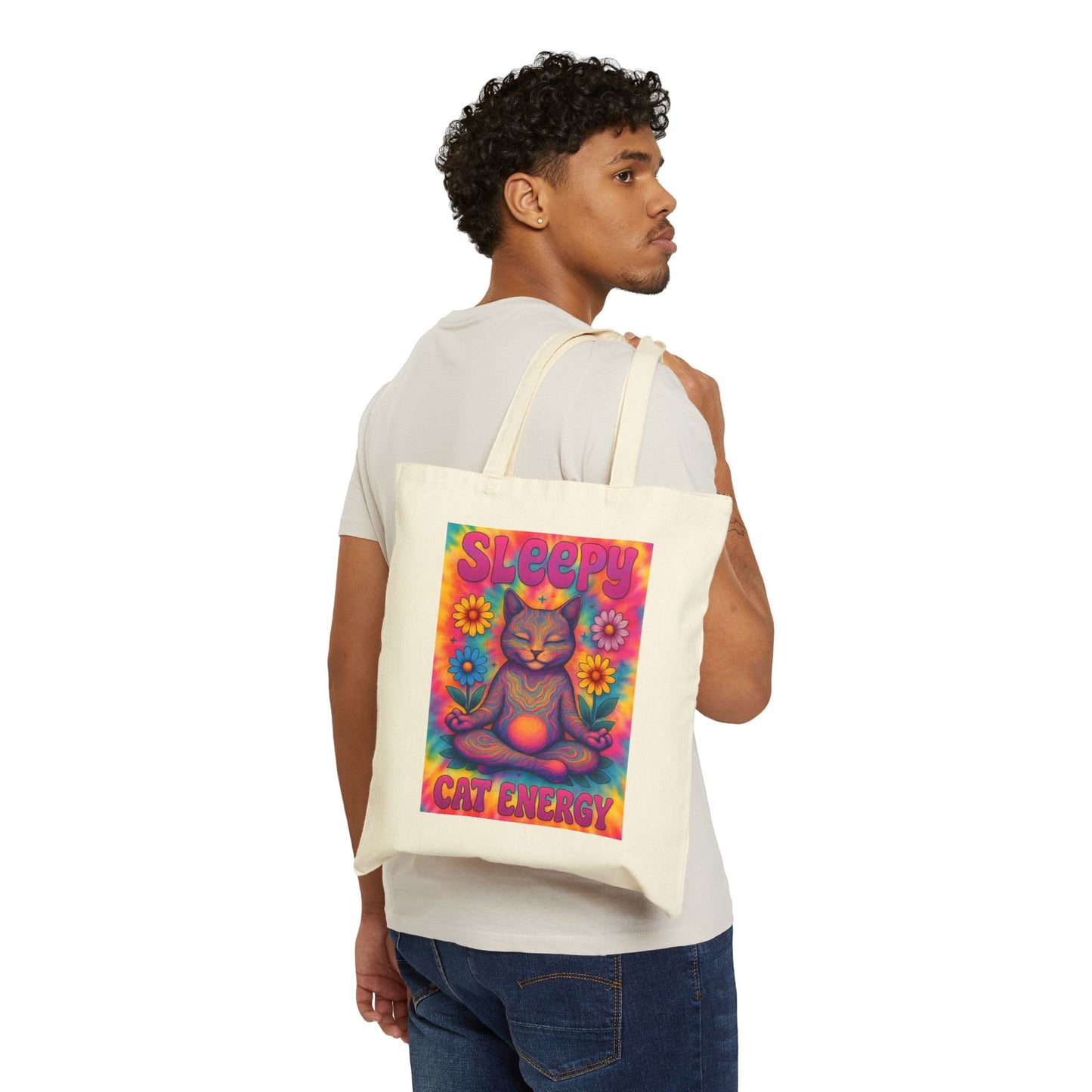 Sleepy Cat Energy Tote