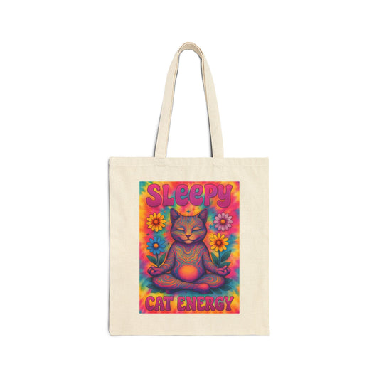 Sleepy Cat Energy Tote
